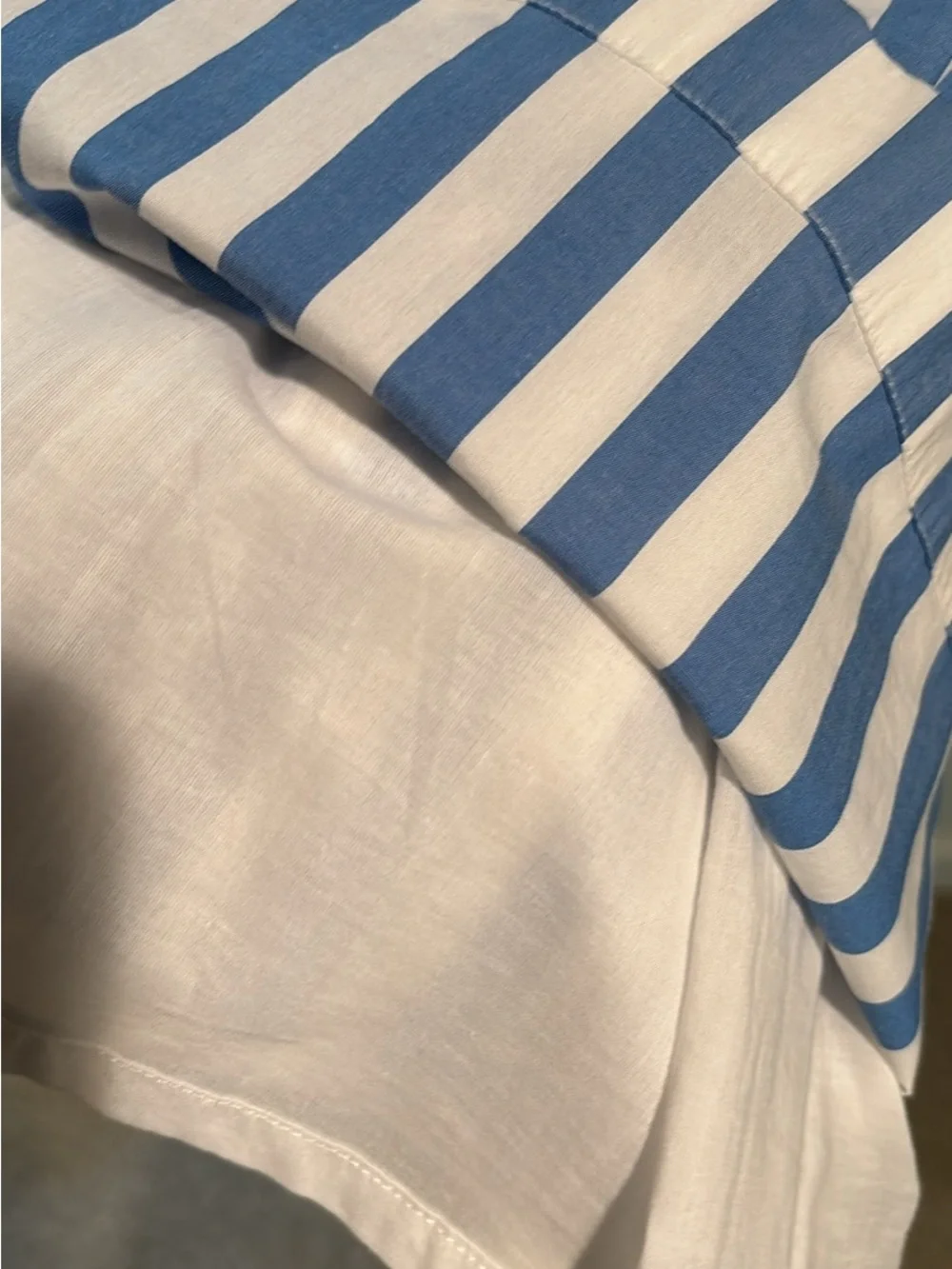J. Crew Blue and White Vertical Stripe Halter Tank